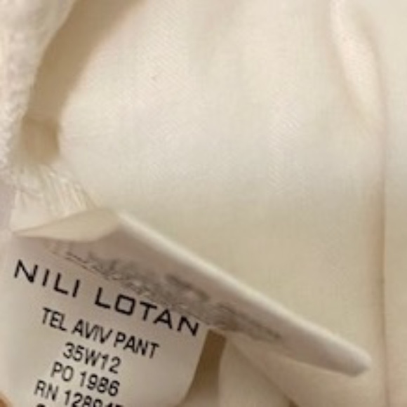 Nili Lotan Tel Aviv Slim Leg Cropped Cream Pants Size 0 - Picture 8 of 10